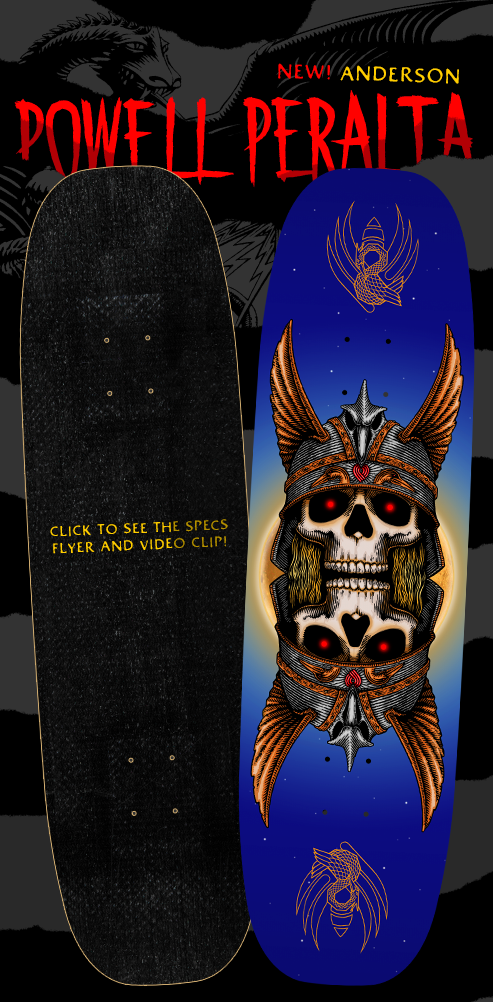Powell Peralta Pro Andy Anderson Heron 2 Flight Skateboard Deck - Egg Shape 301 - 8.7 x 32.3 K20