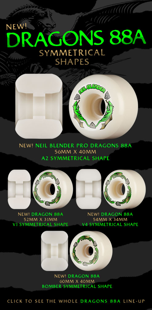 Powell Peralta Dragon Formula Skateboard Wheels 88a