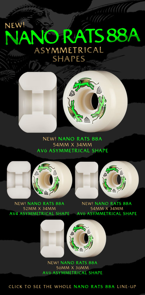 Powell Peralta Dragon Formula Skateboard Wheels Nano Rats 88a