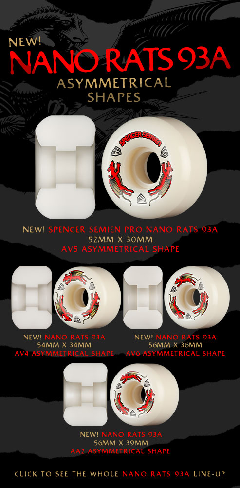 Powell Peralta Dragon Formula Skateboard Wheels Nano Rats 93a