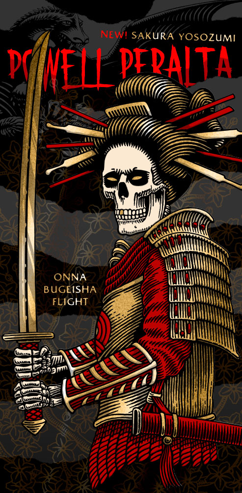 Powell Peralta Pro Sakura Yosozumi Onna-Bugeisha FLIGHT® Skateboard Deck