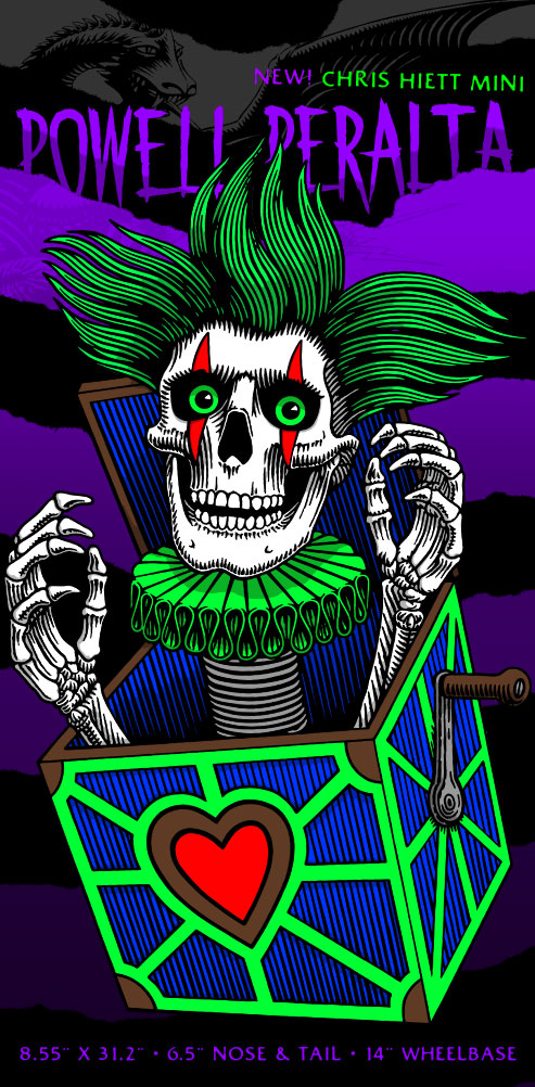 Powell Peralta Pro Chris Hiett Skull Skateboard Decks